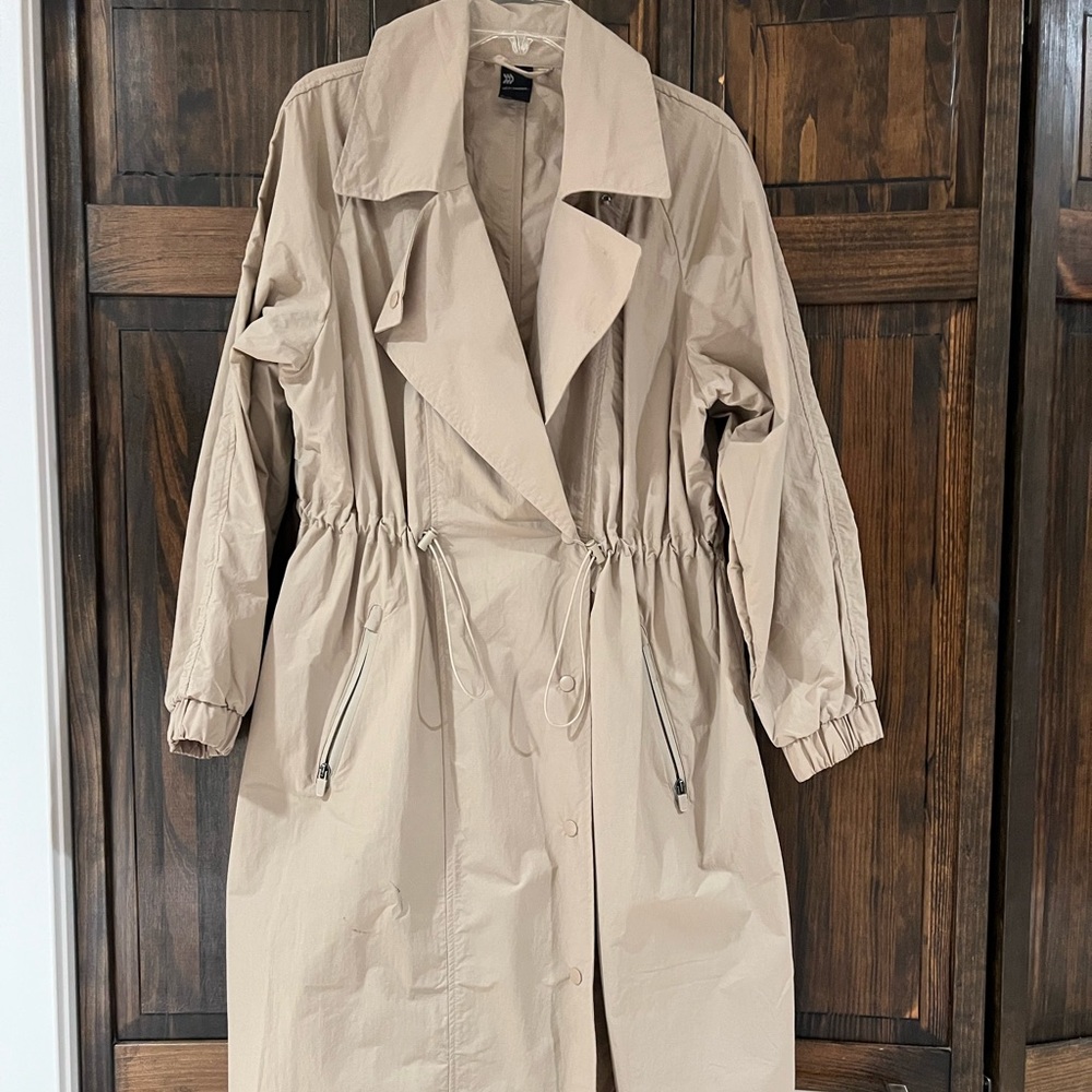 all in motion Light Beige cinch waisted Trench Coat